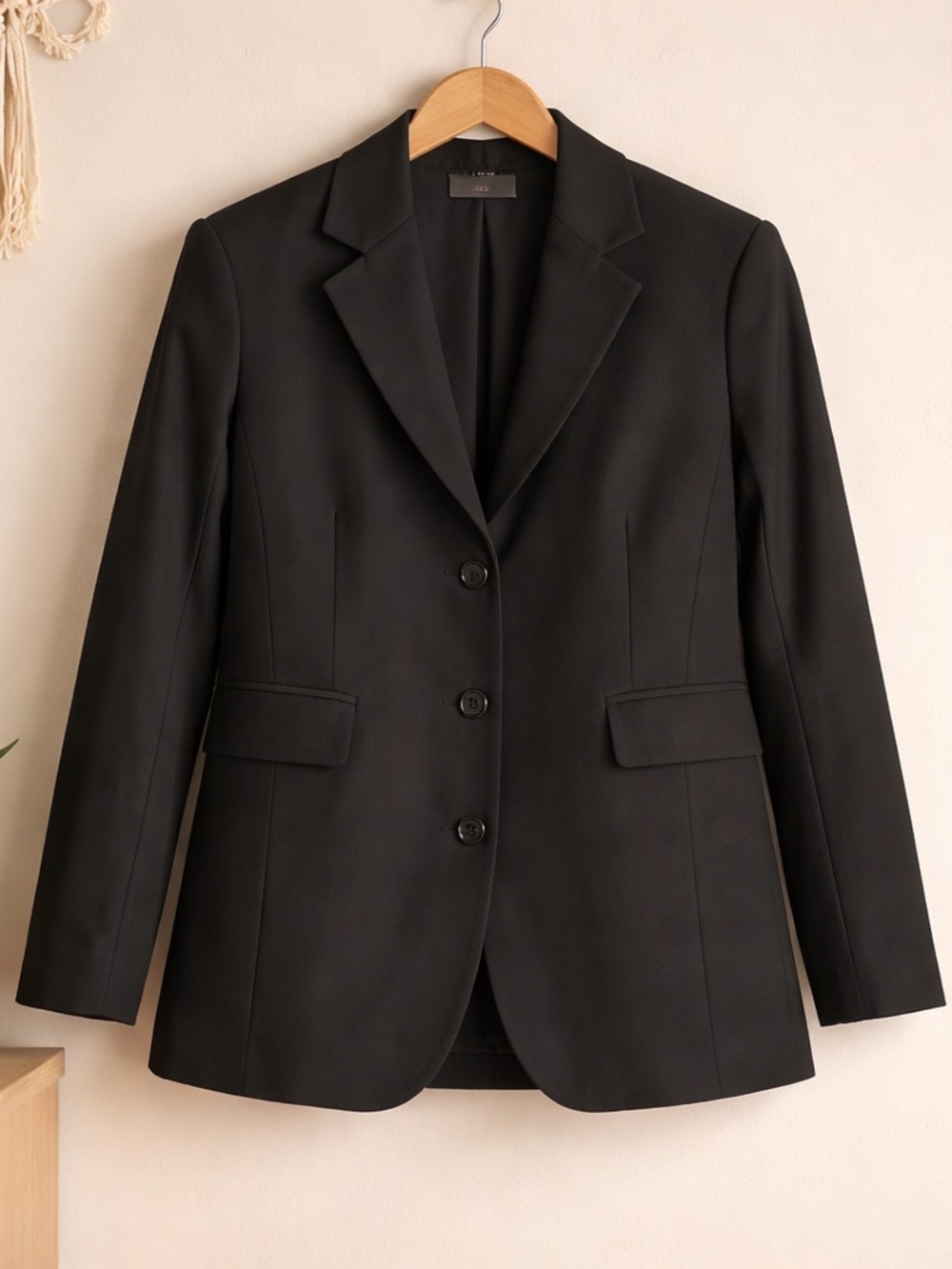 Theory Black Classic Single-Breasted Blazer